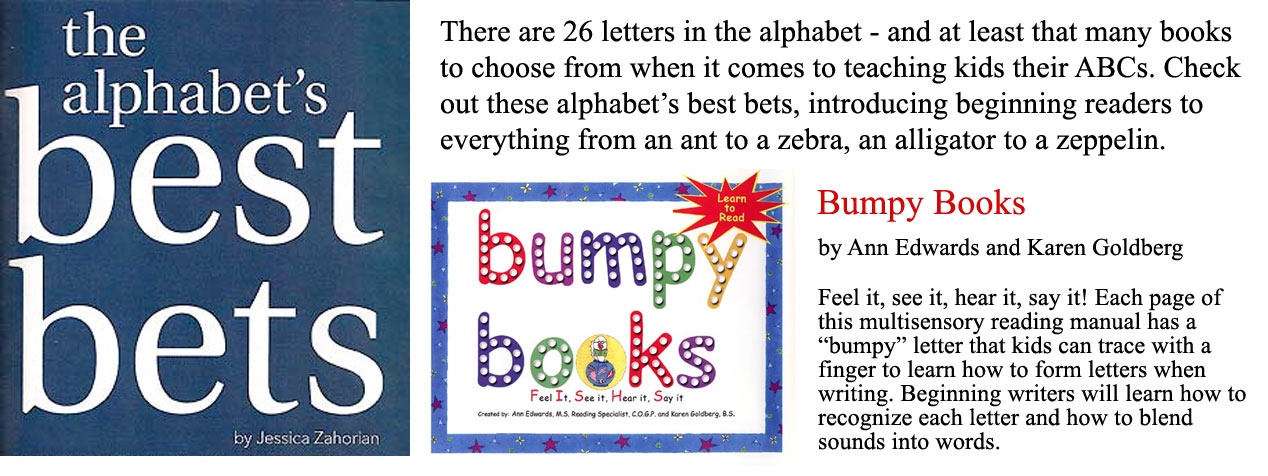 Bumpy Books chosen as a Best Bet for Alphabet Book
