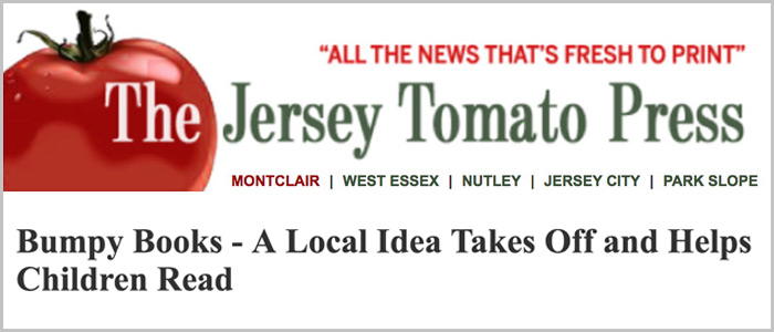 Bumpy Books press coverage by the Jersey Tomato Press